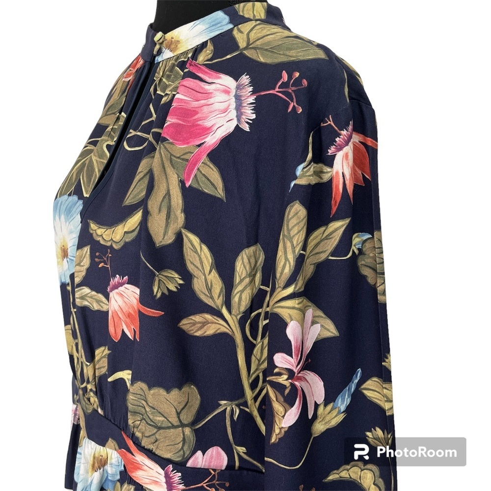 ANN TAYLOR Floral Print Maxi Dress, Size 12, BEAUTIFUL COLOURS, Fall Wedding - Picture 7 of 12